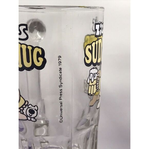 Ziggy Suds Tall Glass Mug Vintage 1980 Beer Glass - Picture 3 of 6